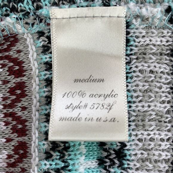 VTG Myan Womens Cardigan Sweater Size Medium Long Sleeve Open Front Striped - Picture 7 of 8